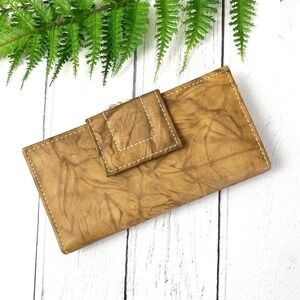 Vintage 80s‎ Marbled Cowhide Leather Wallet